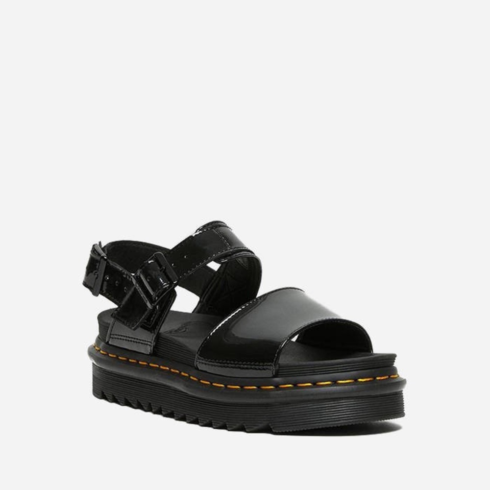 NWB - DOC MARTENS - VOSS PATENT LEATHER STRAP SANDALS